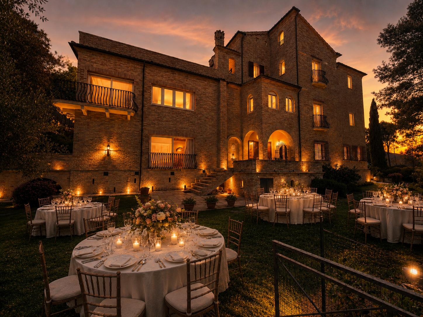 Cerimonia di matrimonio all'aperto negli uliveti secolari di Villa Giordano